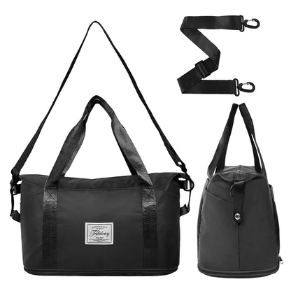 Pink Expandable Travel Duffel with Wet Pocket