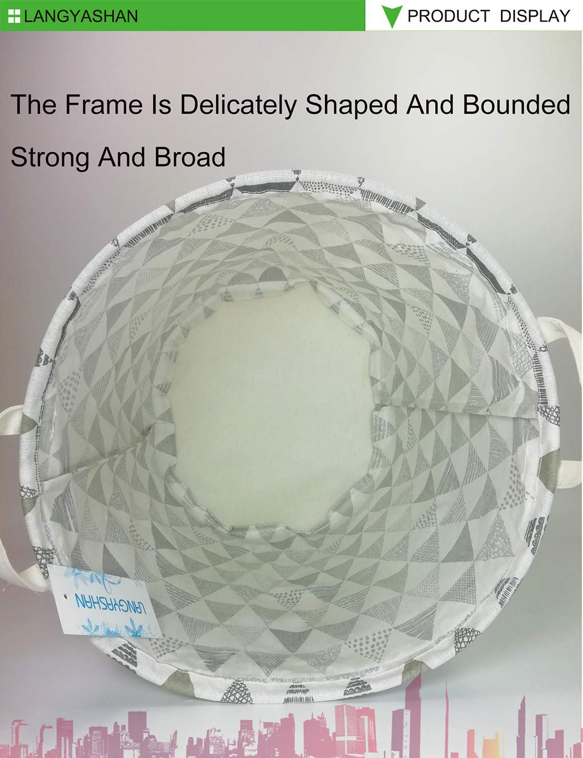 Collapsible Canvas Hamper by LANGYASHAN