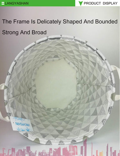 Collapsible Canvas Hamper by LANGYASHAN