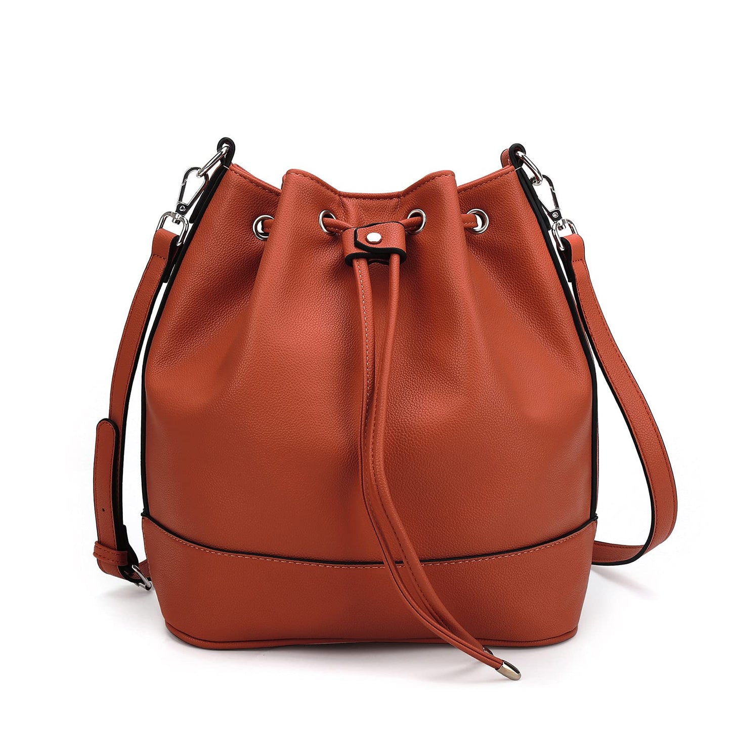 AFKOMST Chic Leather Bucket & Crossbody Bag Set