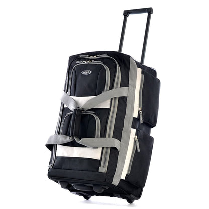 Olympia 22 Max Wheeled Duffel: 8-Pocket Water-Resist