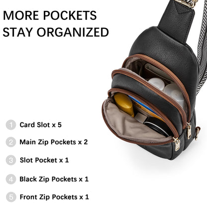 BOSTANTEN Chic Leather Crossbody Sling Bag