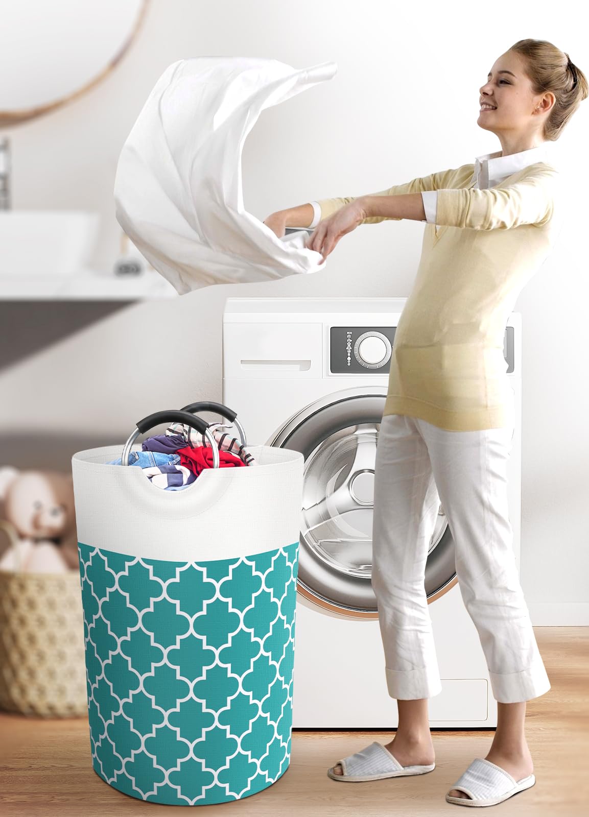 Collapsible Hamper Bag - Grey