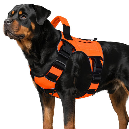 GuardianGrip Tactical Dog Vest - Large, Reflective, Green