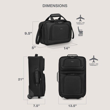 U.S. Traveler Rio Expandable Orange Carry-on