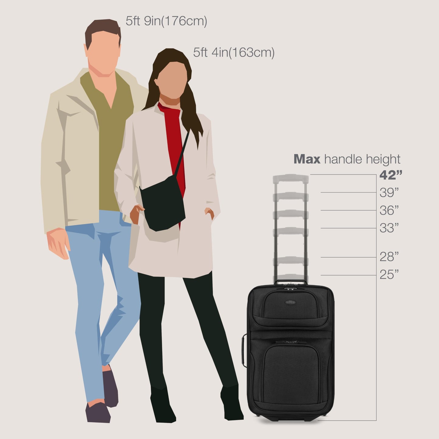 U.S. Traveler Rio Expandable Orange Carry-on