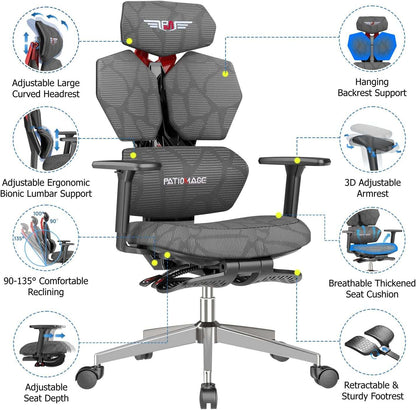 ErgoMax Gaming Chair: Tall & Recline Comfort