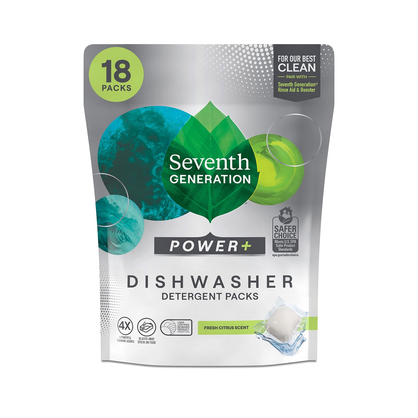 SeventhGen Citrus Sparkle Dishwasher Tabs Duo Pack