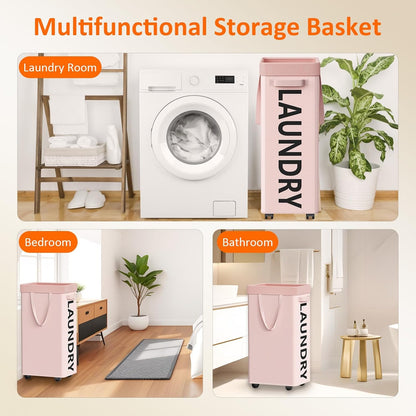 RollAway 90L Laundry Basket with Removable Bag