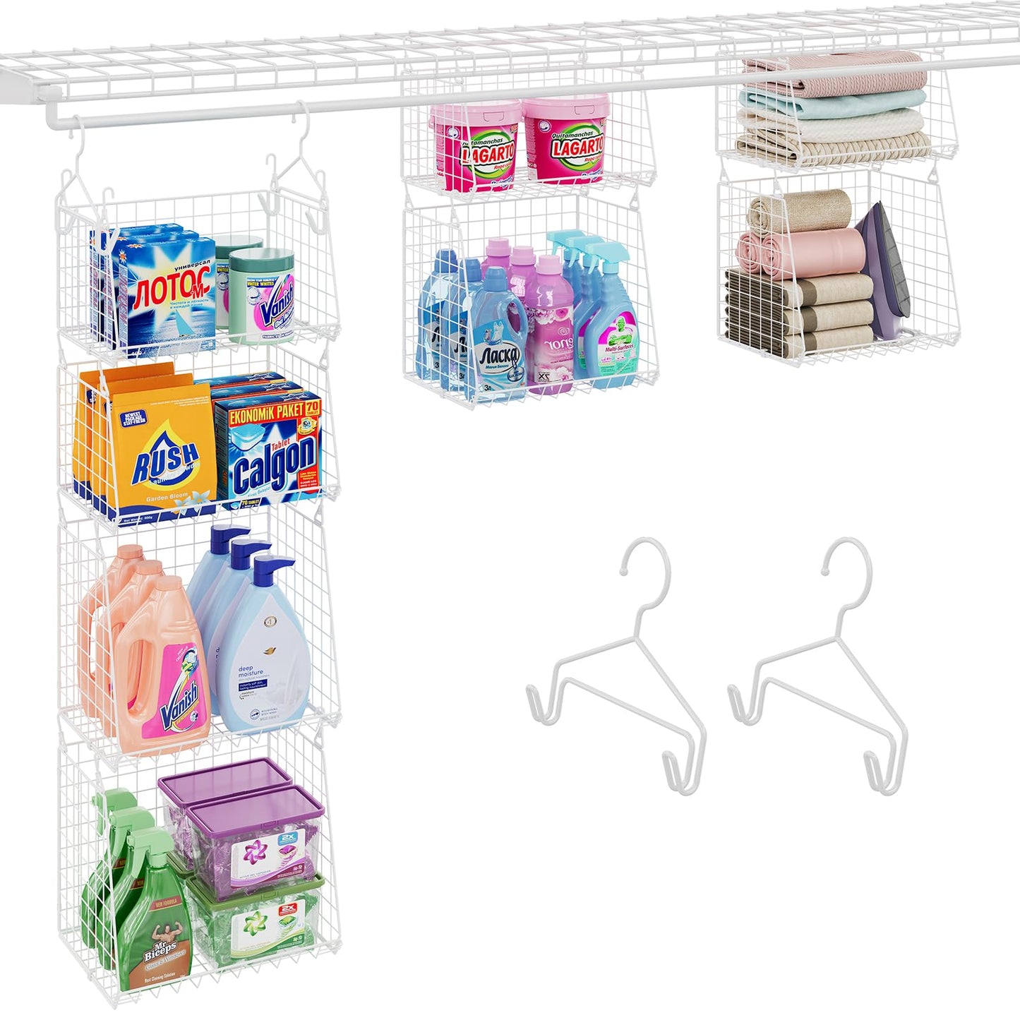3-Tier Rotating Laundry Basket Organizer