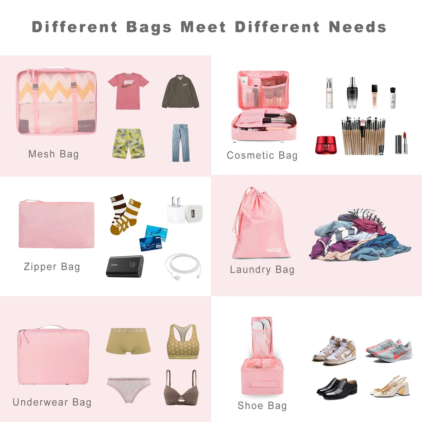 TravelMate 8-Piece Packing Cubes