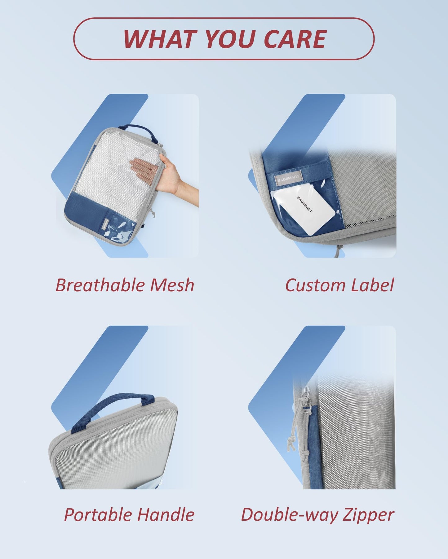 PackPro 6 Set Compression Cubes for Travel