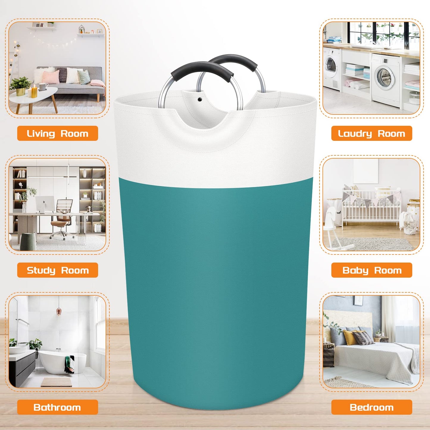 BlissTotes 90L Collapsible Laundry Hamper - Black