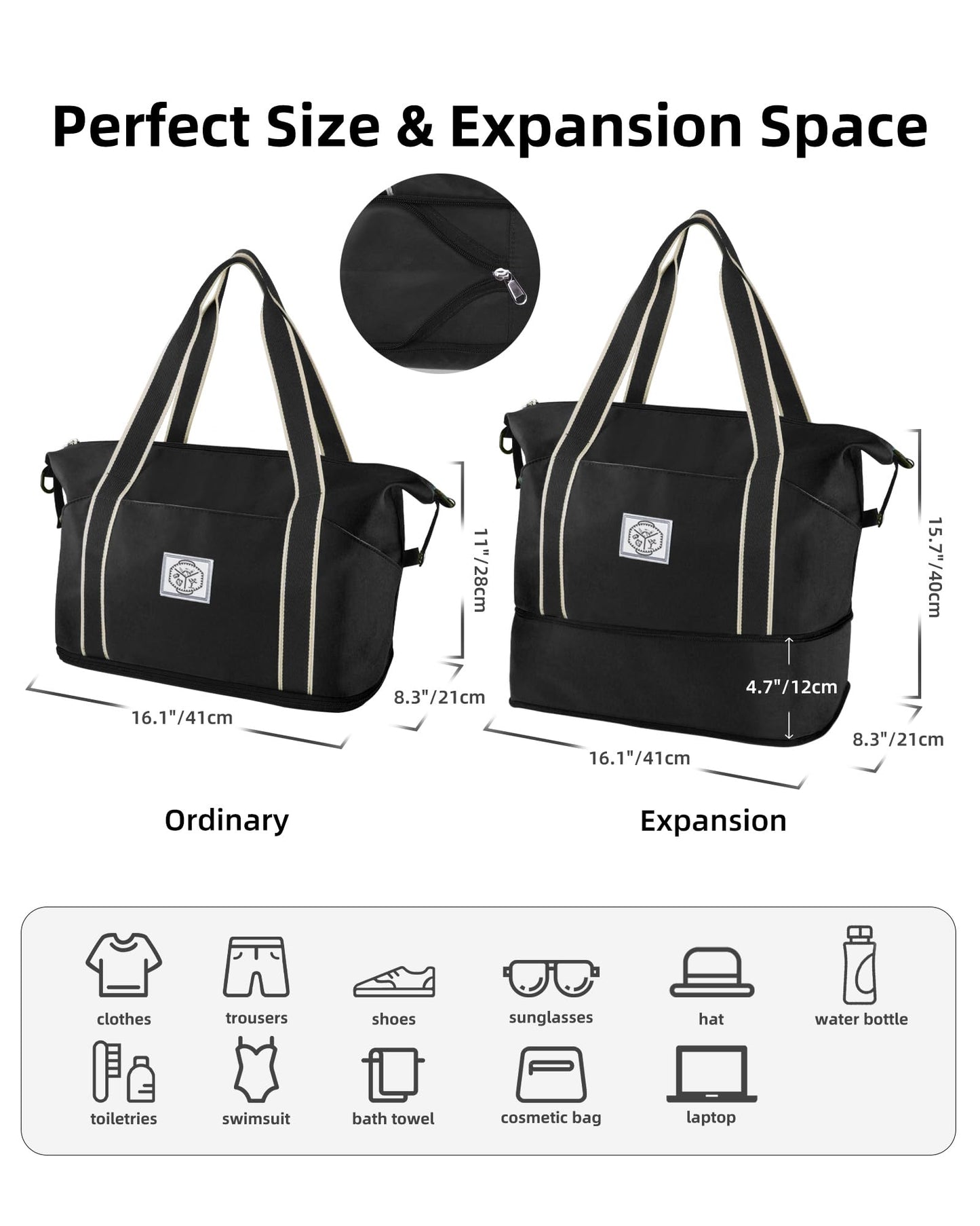 WALNEW Foldable Waterproof Travel Duffel Bag