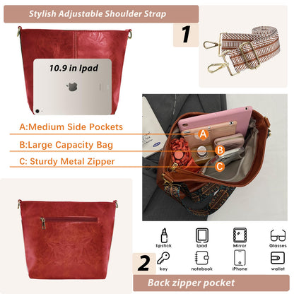 ChicHobo Vegan Leather Crossbody Bag with Strap