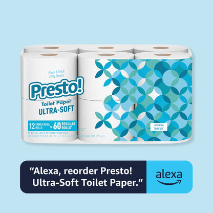 Presto! Ultra-Soft 2-Ply Family Mega Rolls Pack