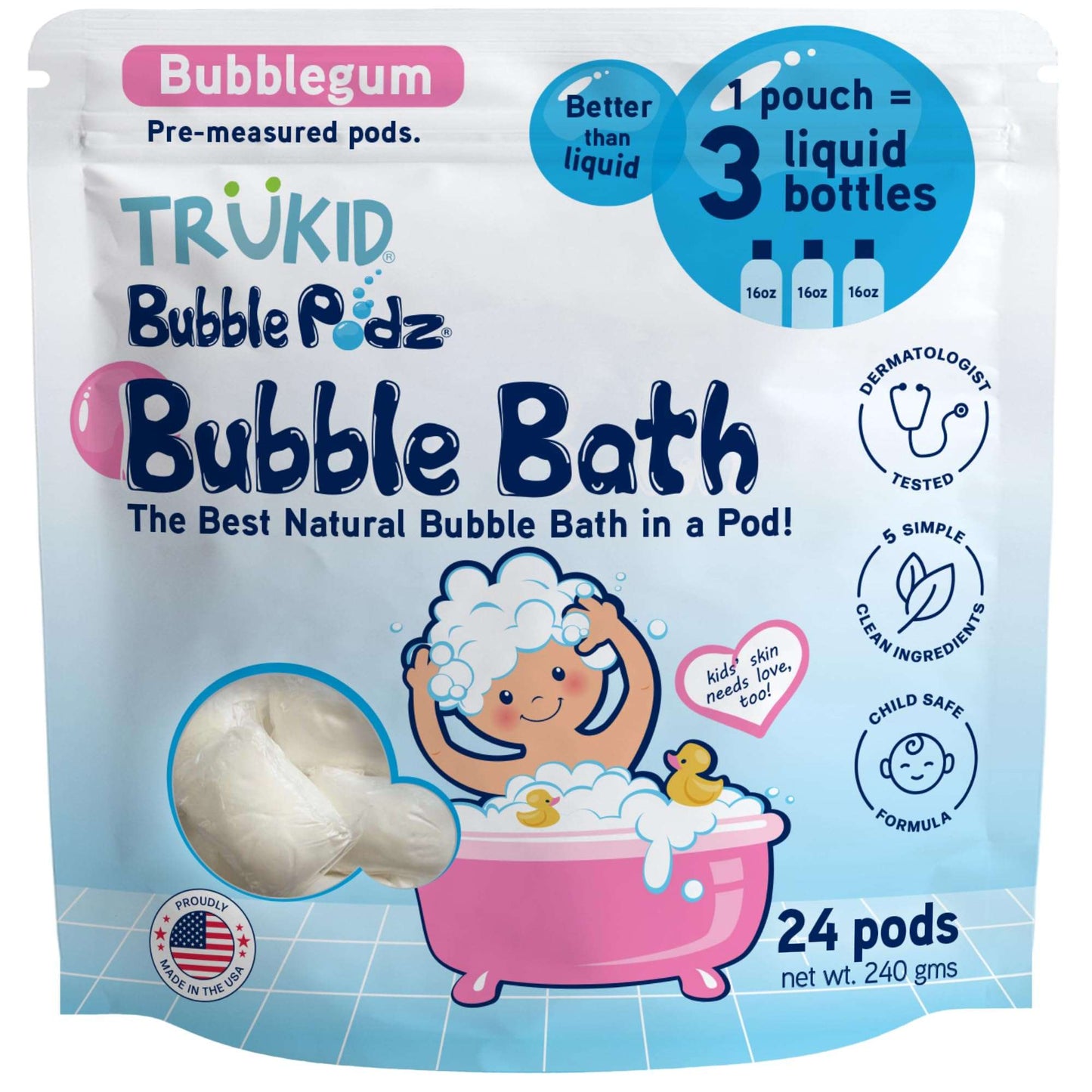 TruKid Bubble Podz: Gentle Lavender Bath Bombs