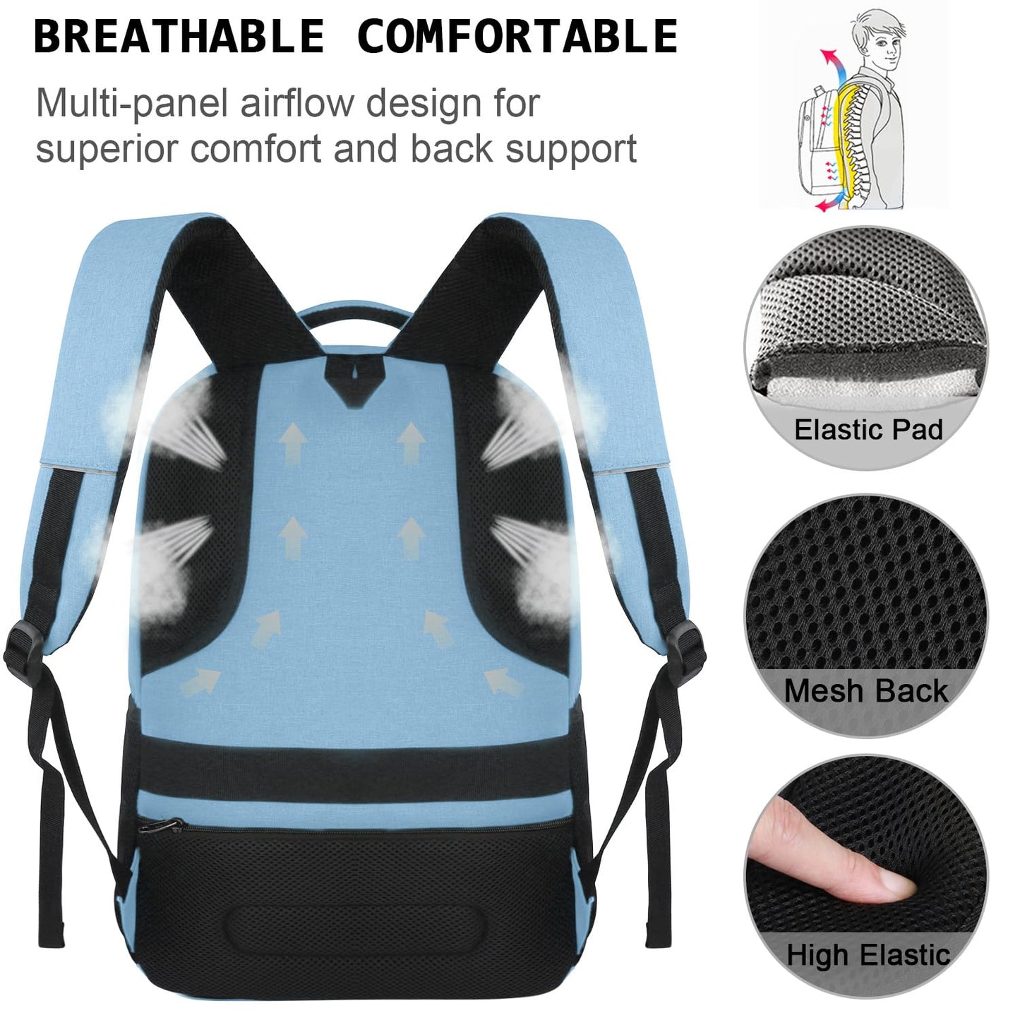 SecureSlim Laptop Backpack with USB & Water Resistance