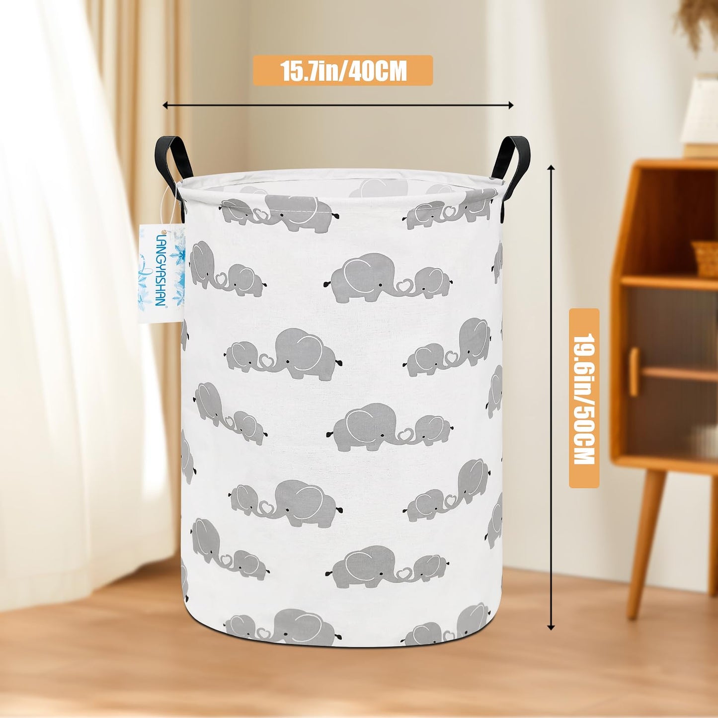 Collapsible Canvas Hamper by LANGYASHAN