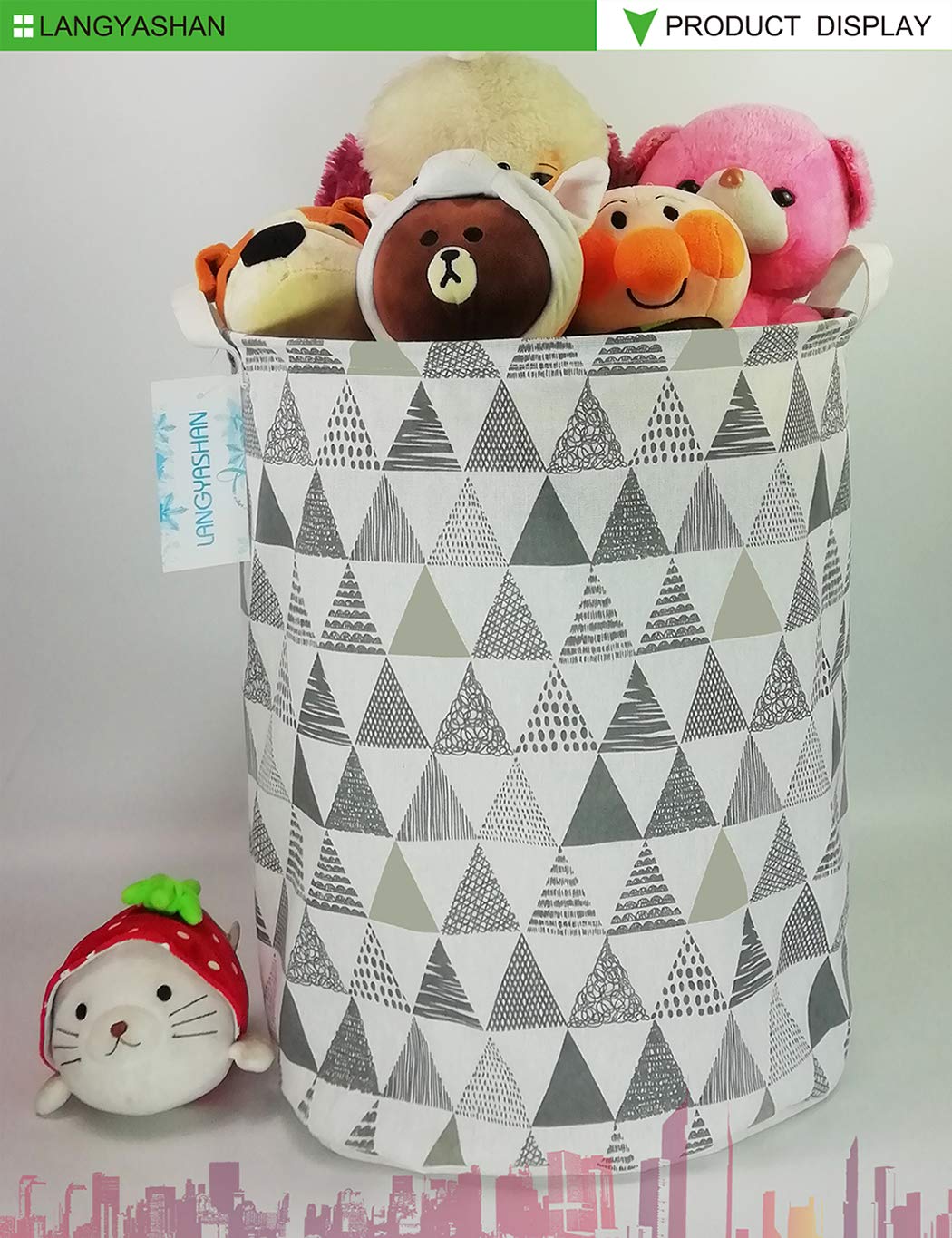 Collapsible Canvas Hamper by LANGYASHAN