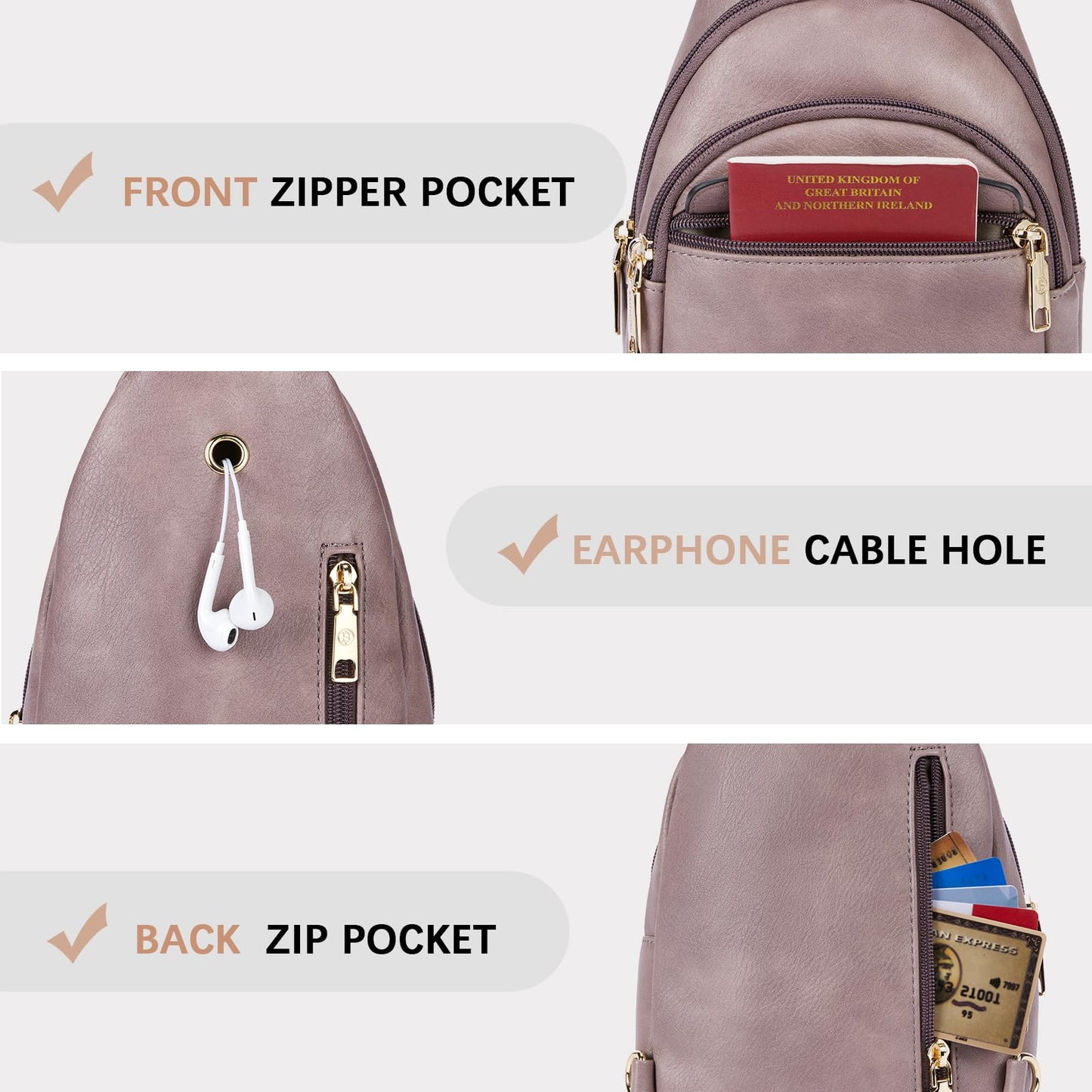 BOSTANTEN Chic Leather Crossbody Sling Bag