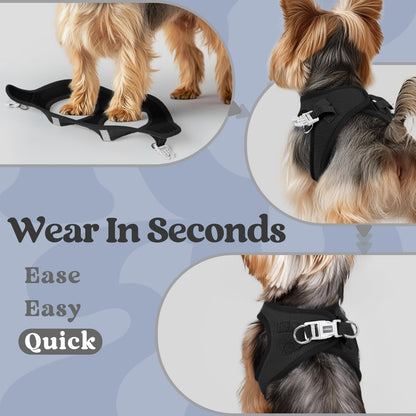 BunnyStep: Reflective Mesh Harness for Small Dogs