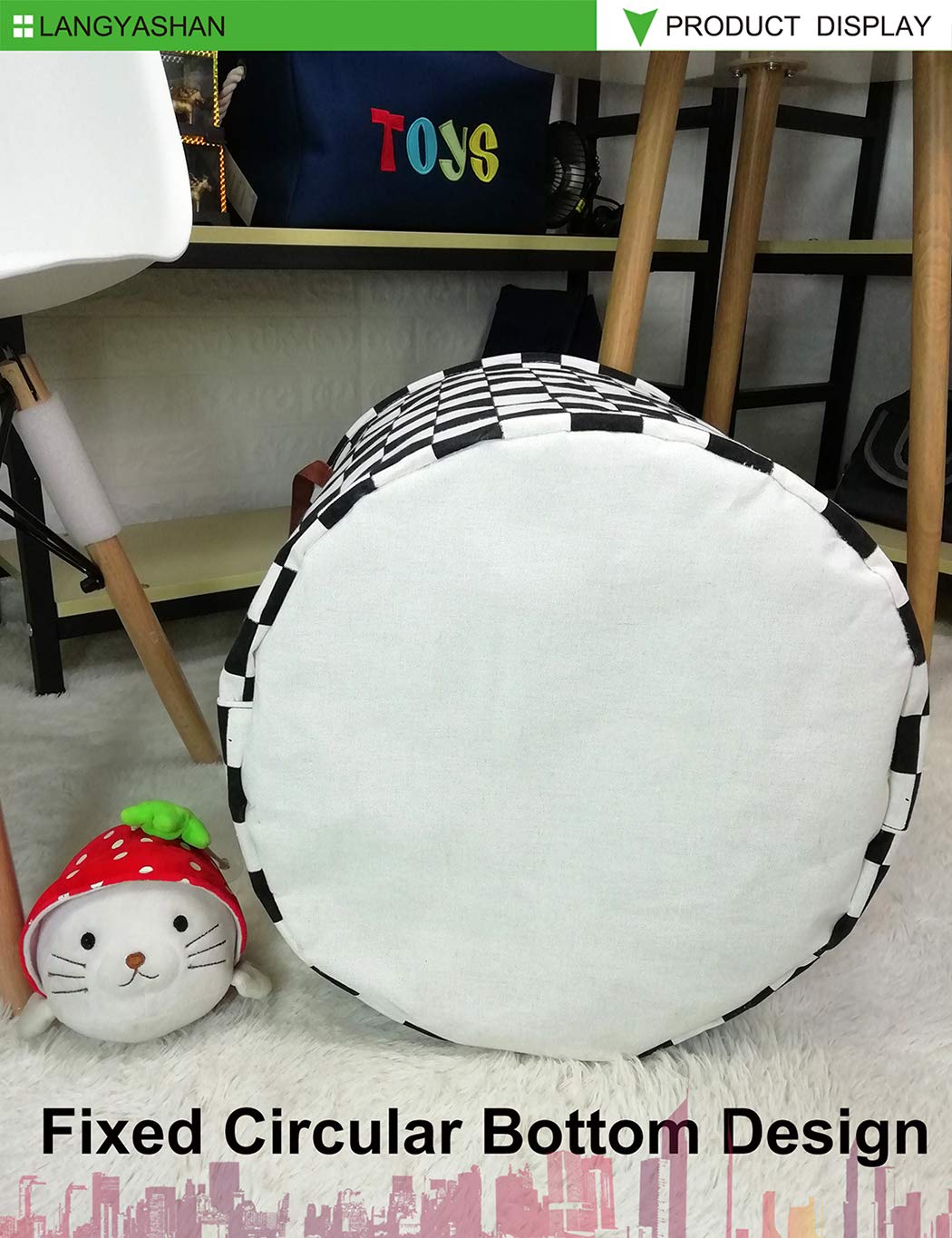 Collapsible Canvas Hamper by LANGYASHAN