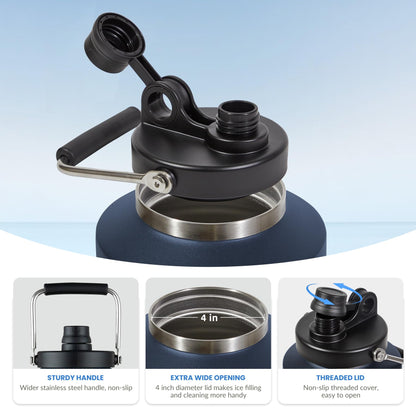 HydraGuard 128oz: Dual-Vacuum Stainless Water Jug