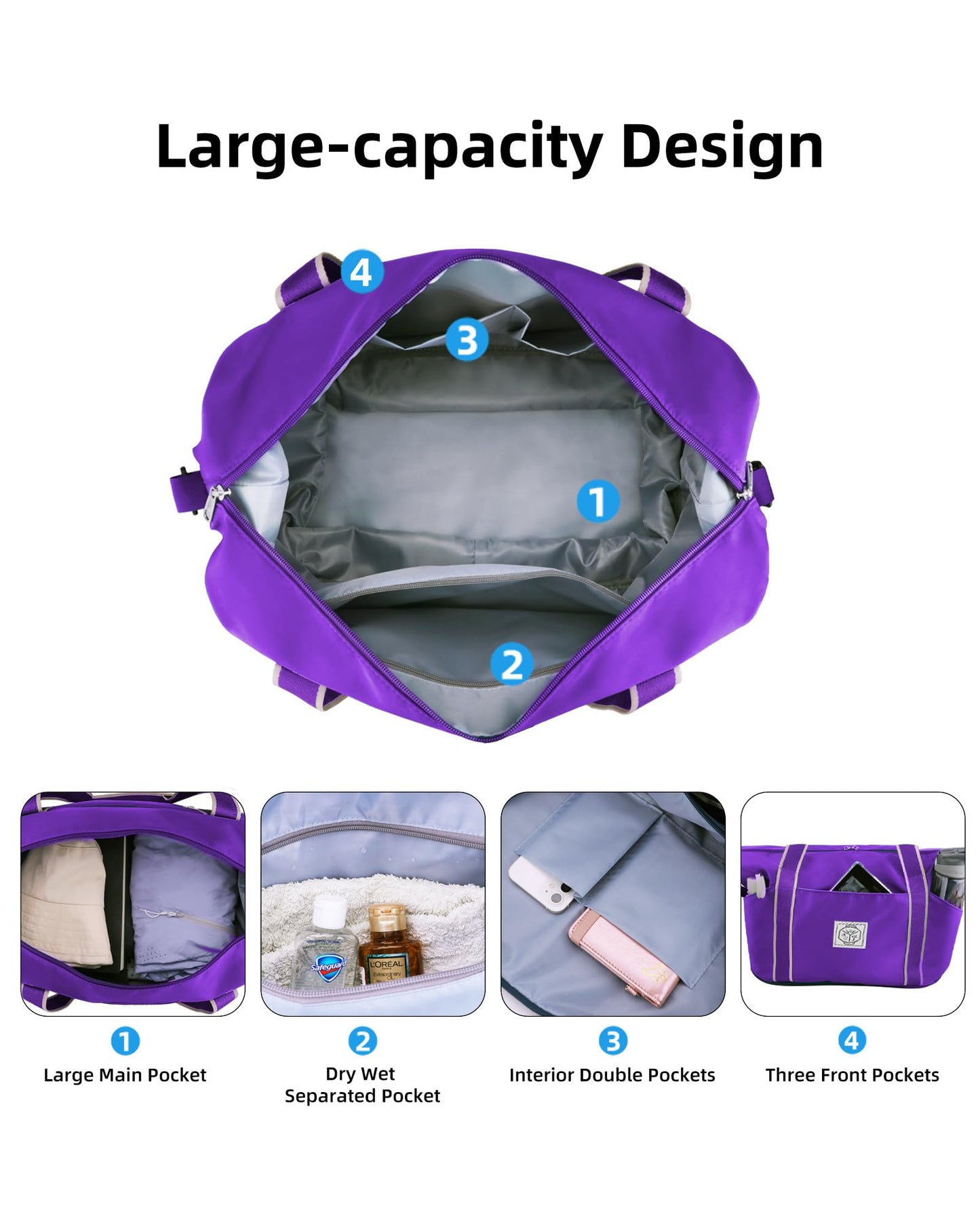 WALNEW Foldable Waterproof Travel Duffel Bag