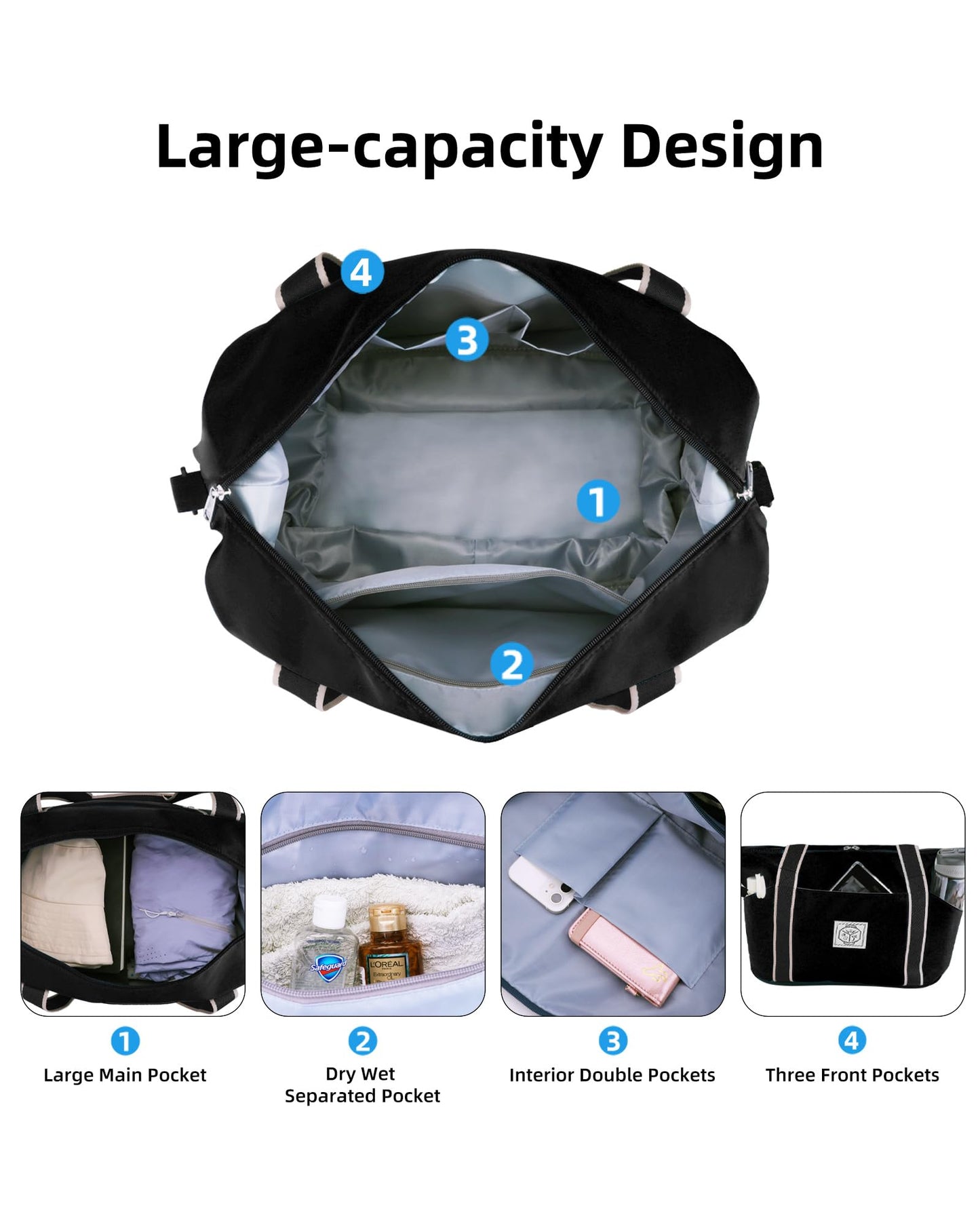 WALNEW Foldable Waterproof Travel Duffel Bag