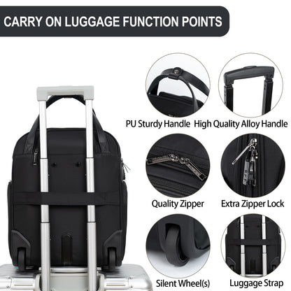 EMPSIGN 16 Wheeled Underseat Travel Bag