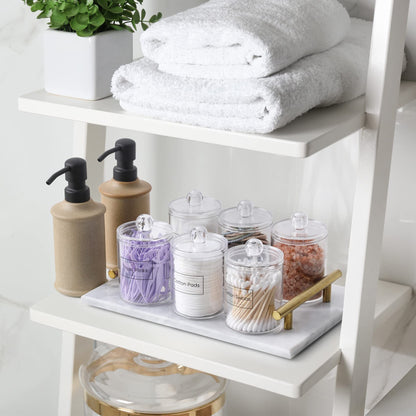 Clear Acrylic Qtip Dispenser Set - 4 Pack