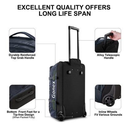 Gonex 70L Wheeled Duffle - Olive Green Travel Bag