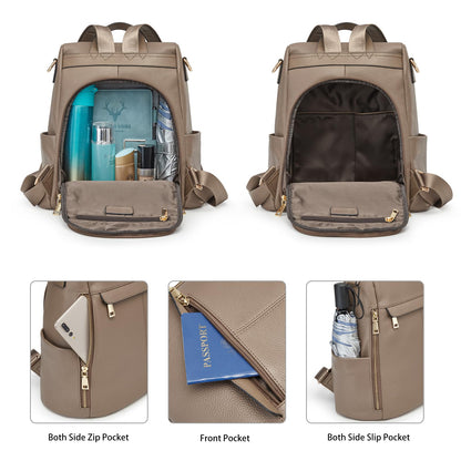 Kattee Women's Luxe Anti-Theft Leather Backpack Bag