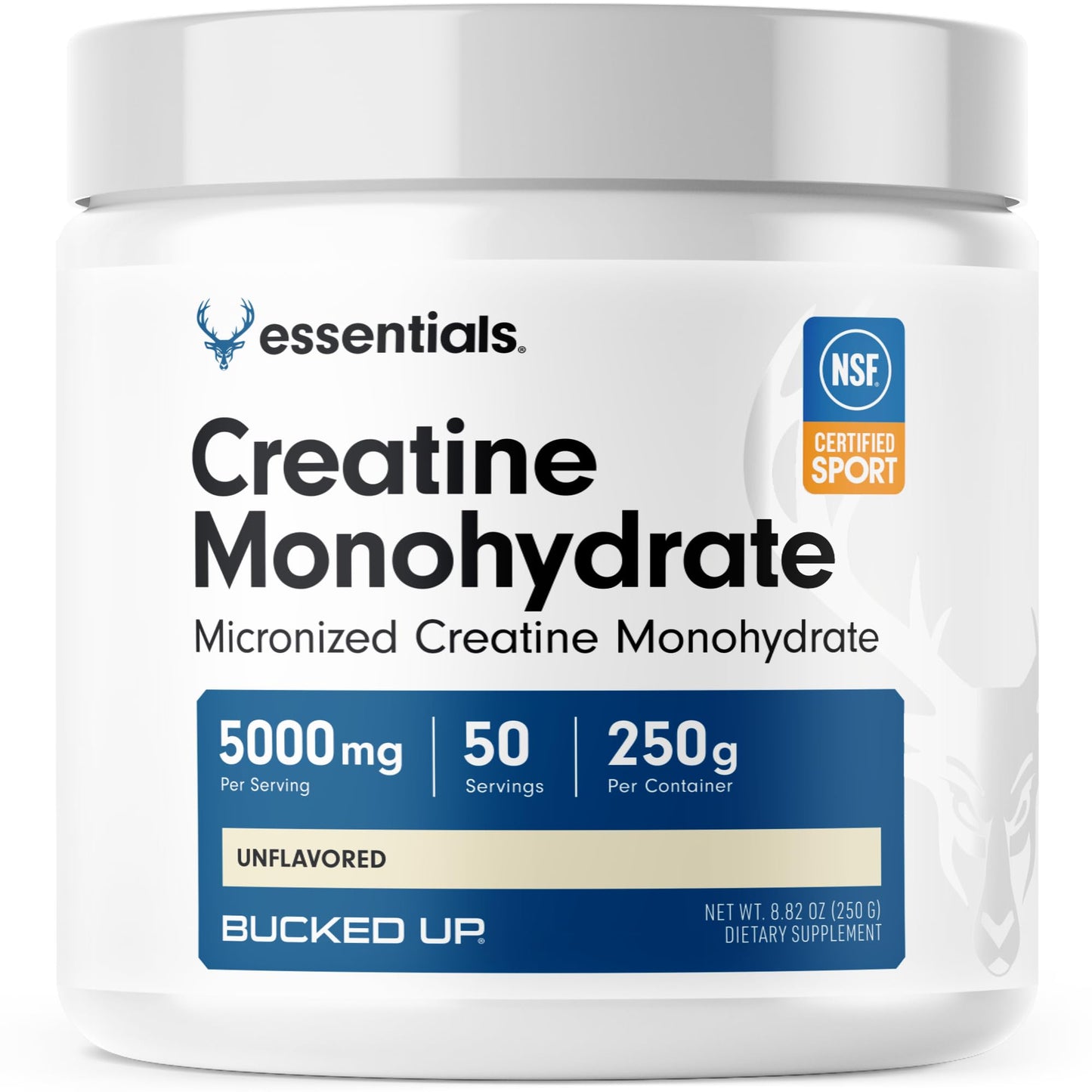 Bucked Up Micronized Creatine - Unflavored Power Boost