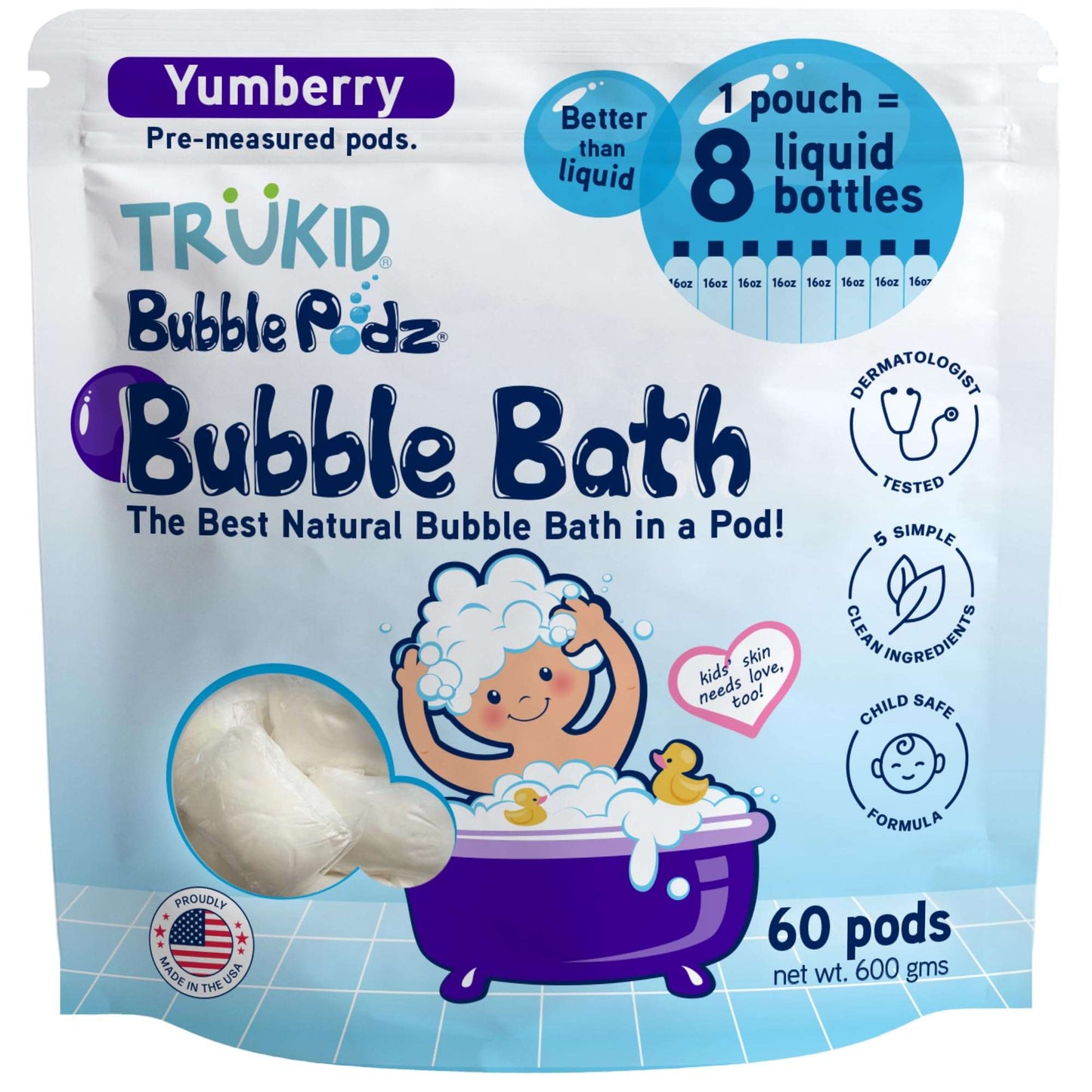 TruKid Bubble Podz: Gentle Lavender Bath Bombs
