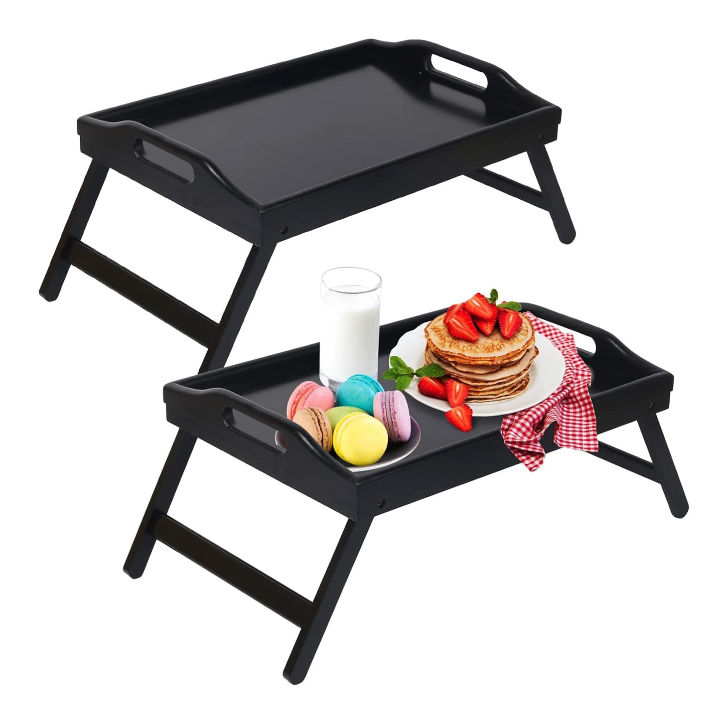 Artmeer Bamboo Foldable Bed & Laptop Tray - 2 Pack