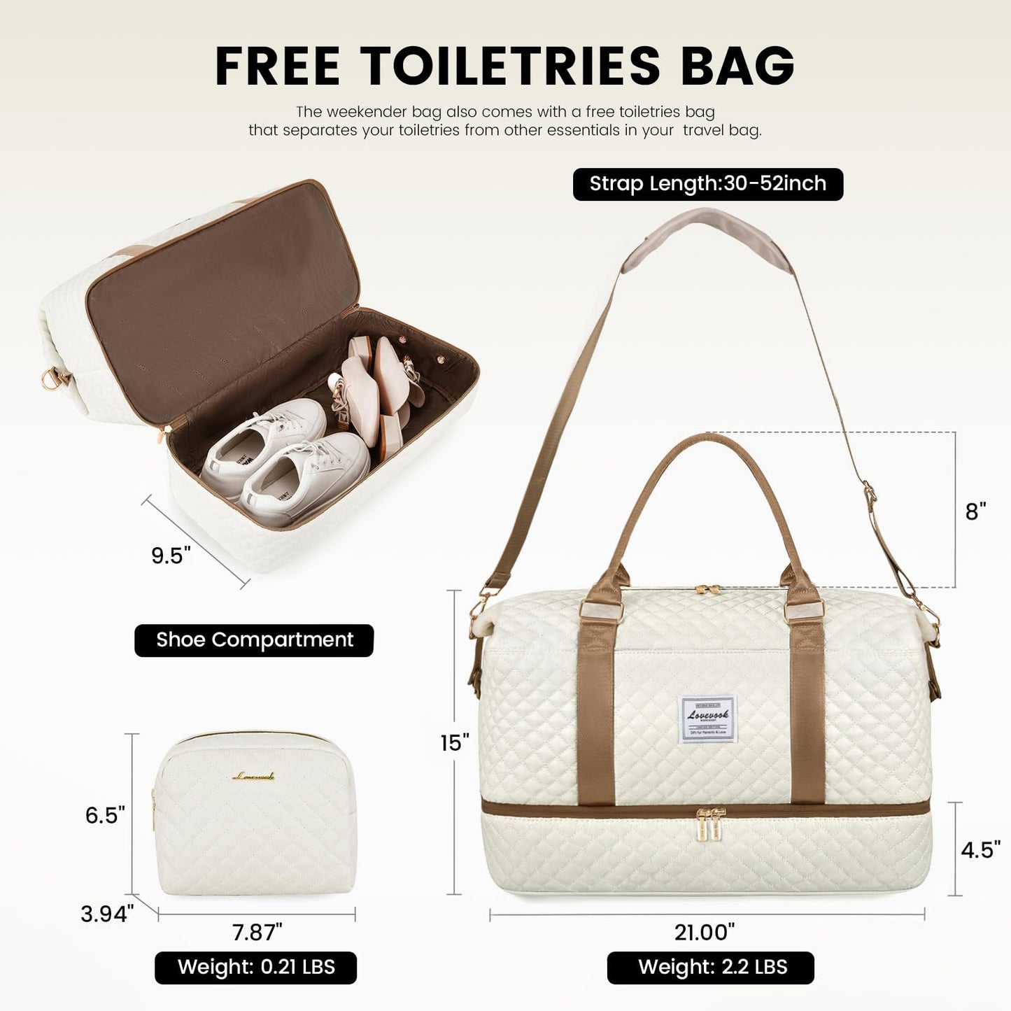 LOVEVOOK All-in-One Duffle: Travel & Gym Ready