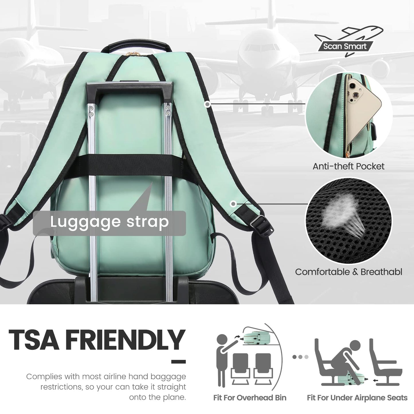 Chic Leather Laptop Backpack for Women - LoveVook