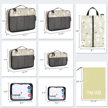 BAGAIL Travel Cubes: 8/9 Set Packing Organizers