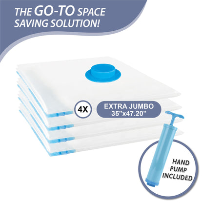 CozyVac Travel Bags with Pump - 6 Pack Space Savers