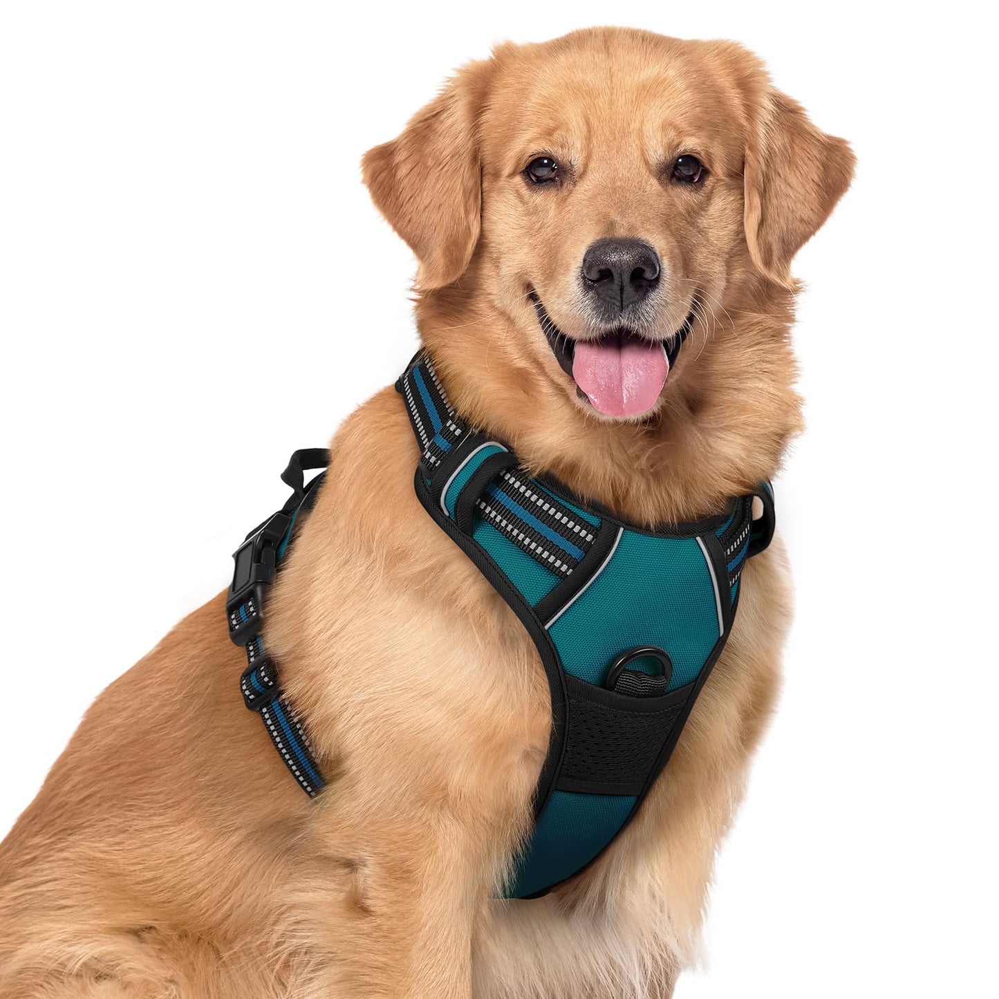 PawGuard No-Pull Reflective Dog Harness - Large Black