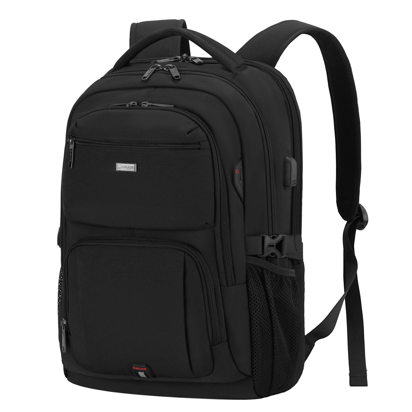 DUSLANG Travel Laptop Backpack with USB Port - Black