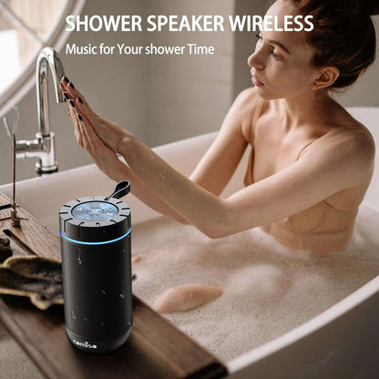Comiso 360° Waterproof Bluetooth Speaker, 24H Playtime