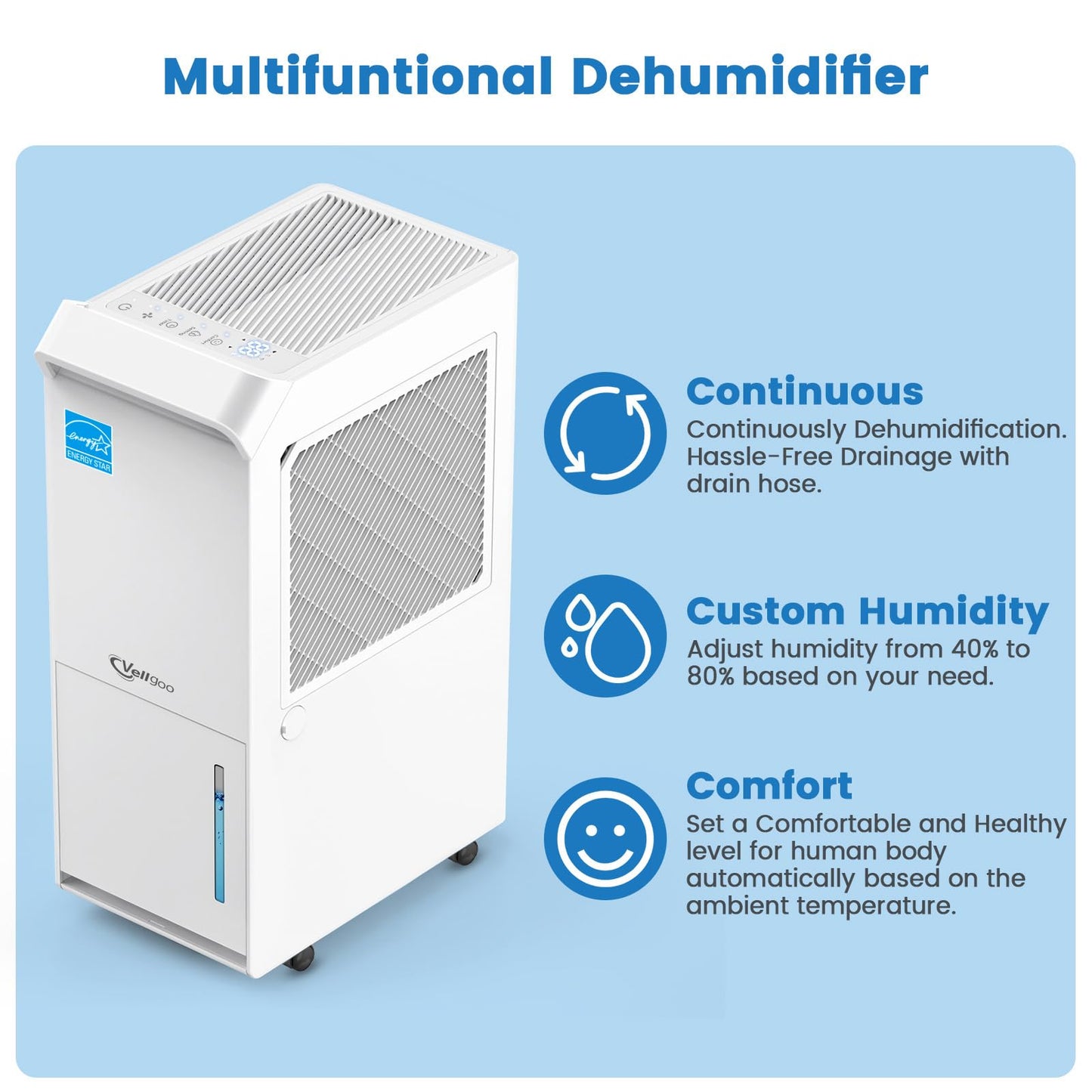 Vellgoo Energy Star Dehumidifier