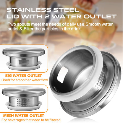 Aofmee Stainless Precision Pitcher - 68oz Borosilicate