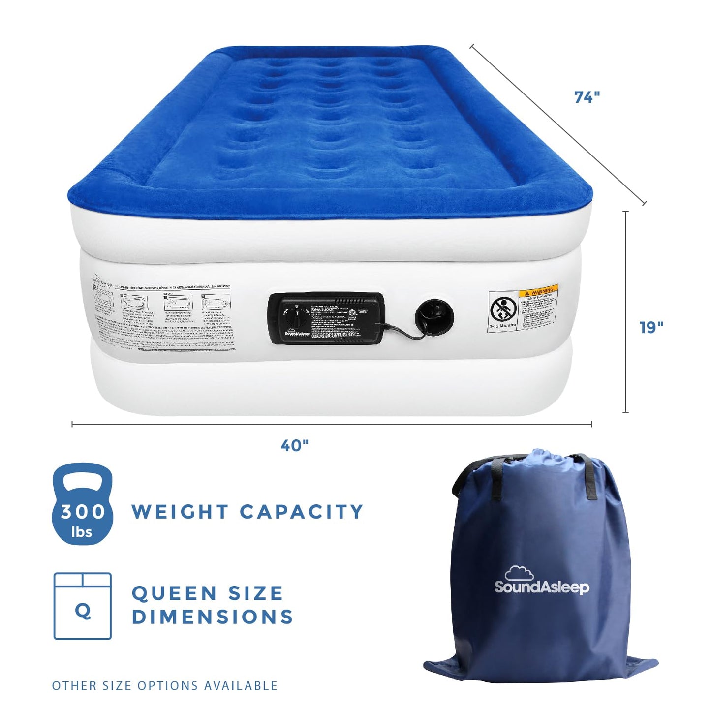 DreamNest Luxe Air Mattress with ComfortCoil Tech