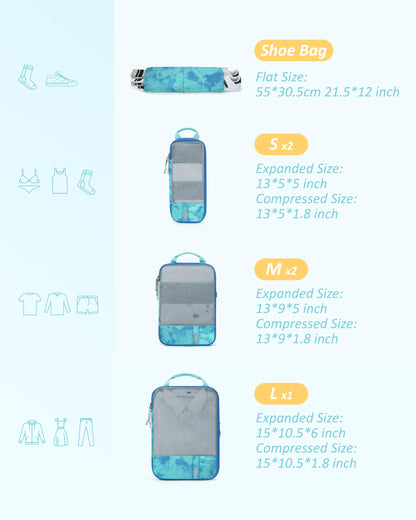 PackPro 6 Set Compression Cubes for Travel