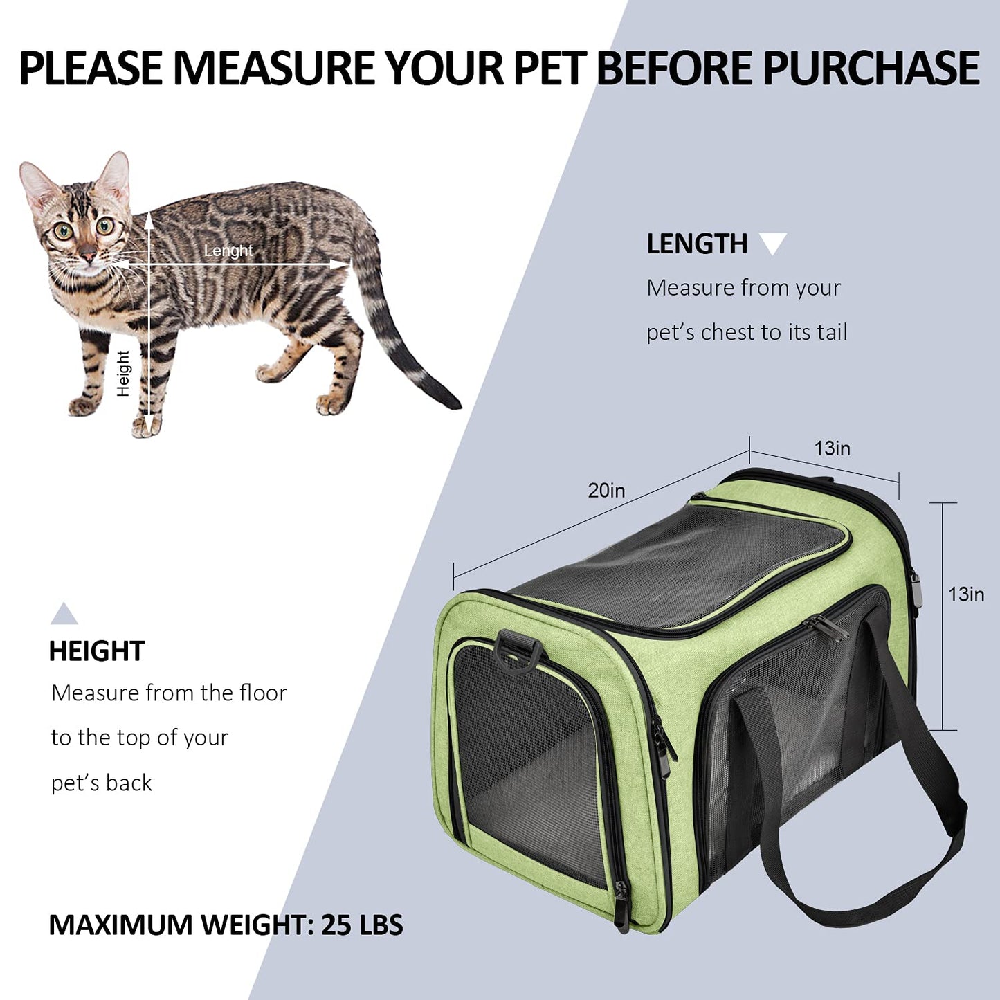 PawsVoyage: Grey TSA-Approved Pet Carrier (15lbs Max)