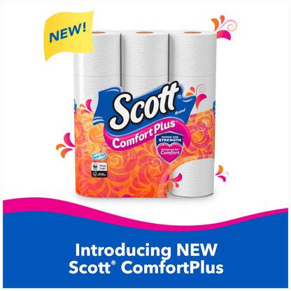 Scott SoftEase: 12 Double Rolls, Septic-Safe Tissue